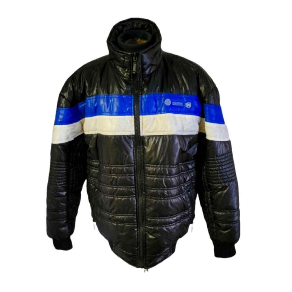 Puffer jacket,2xl blue, black and white